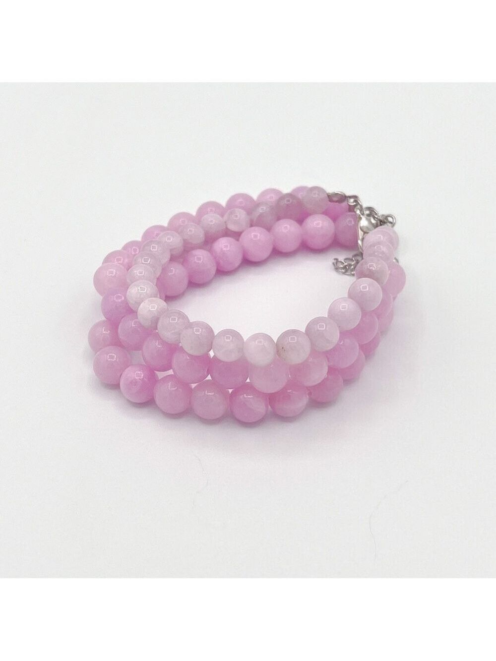 Double and single strand lavender orchid chunky bracelet